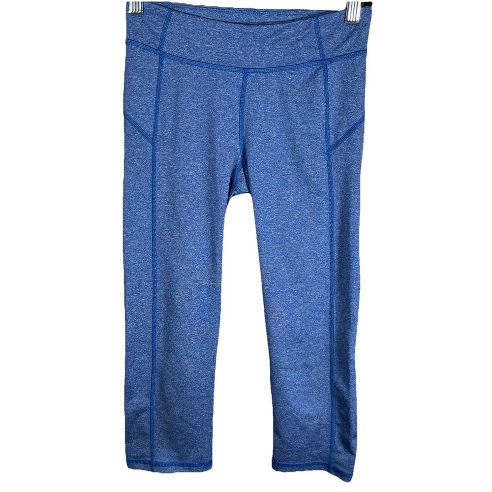Live Love Dream Womens Sz S Blue Athletic Crop Capri Leggings Yoga Workout Pants